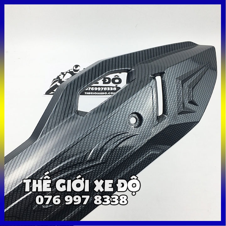 Ốp pô AB 160 125 cc 2023 cacbon - phụ kiện đồ chơi ốp carbon trang trí che pô xe Air Blade Airblade