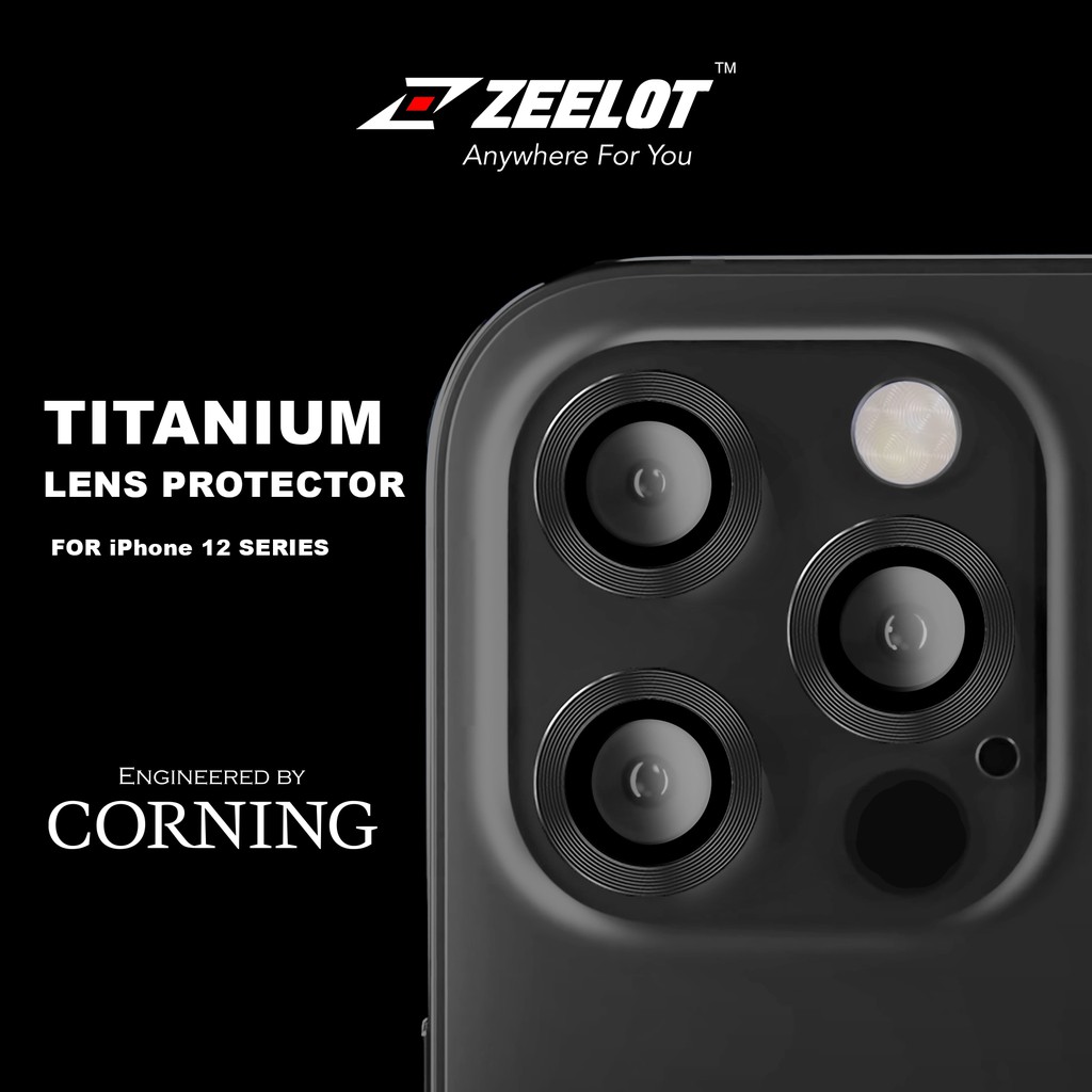 Kính Cường Lực Camera Lens Zeelot Titanium iPhone 12 Pro Max / 12 Pro / 12 / 12 Mini / 11_ Chính hãng