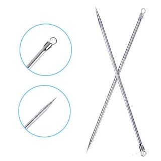 Que nặn mụn trứng cá inox 2 đầu cao cấp