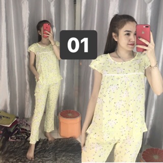 Đồ bộ lanh tay bèo quần dài