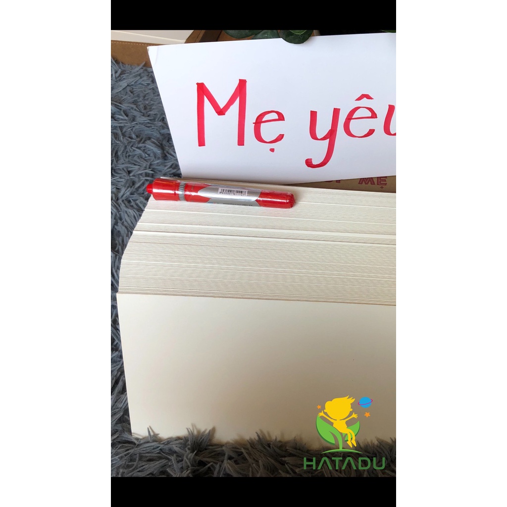 Flash Card  15x40cm Thẻ trắng giúp con biết đọc - viết sớm - Có video hướng dẫn chi tiết