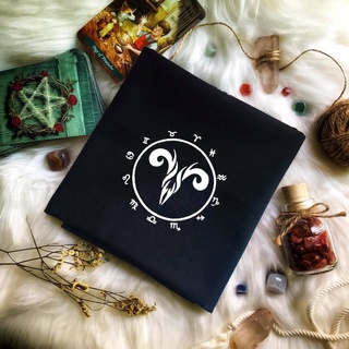 Khăn trải bài tarot, thảm trải bài tarot cung hoàng đạo Bạch Dương (tặng túi và đá thanh tẩy)