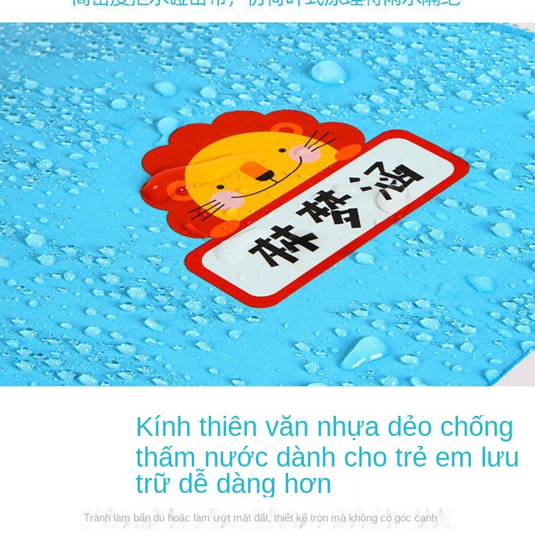 Ô trẻ em Nam Gấp Tự động Bé gái 3 tuổi Mẫu giáo Công chúa Vinyl UV Rain 5 Vỏ chống thấm