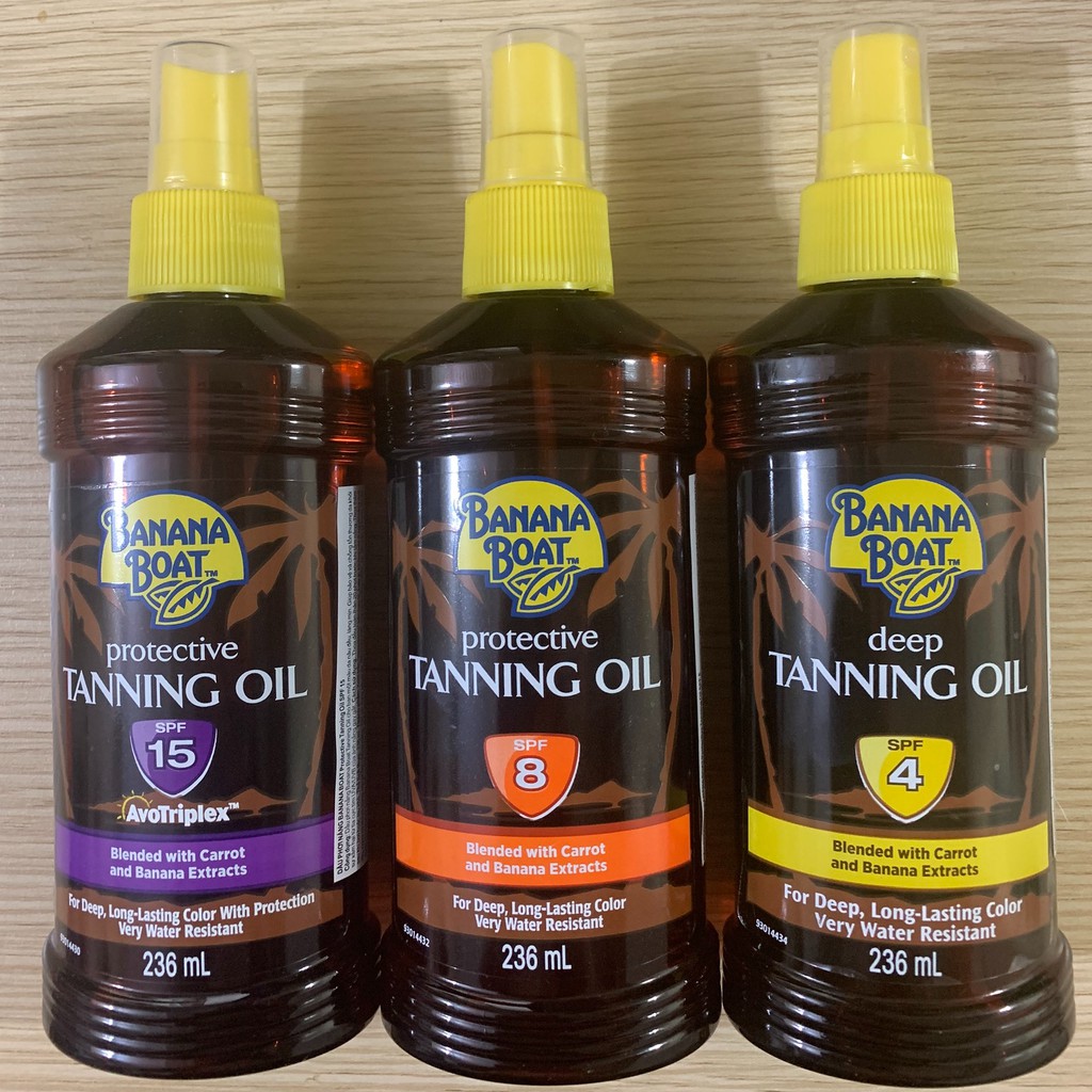 [USA] Tanning Oil SPF4 - SPF8 - SPF15 - 326ml (dầu phơi nắng Banana Boat)