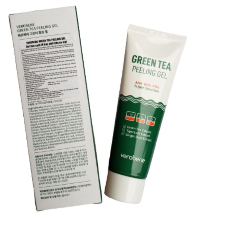 Gel Tẩy 70ml VEROBENE 120K TRÀ XANH Hàn Quốc làm sạch tế bào chết