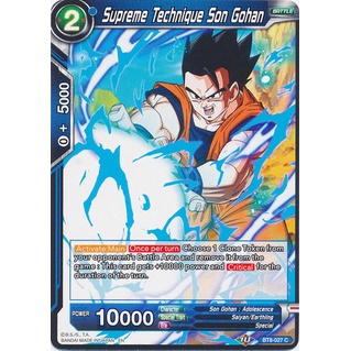 Thẻ bài Dragonball - TCG - Supreme Technique Son Gohan / BT8-027'