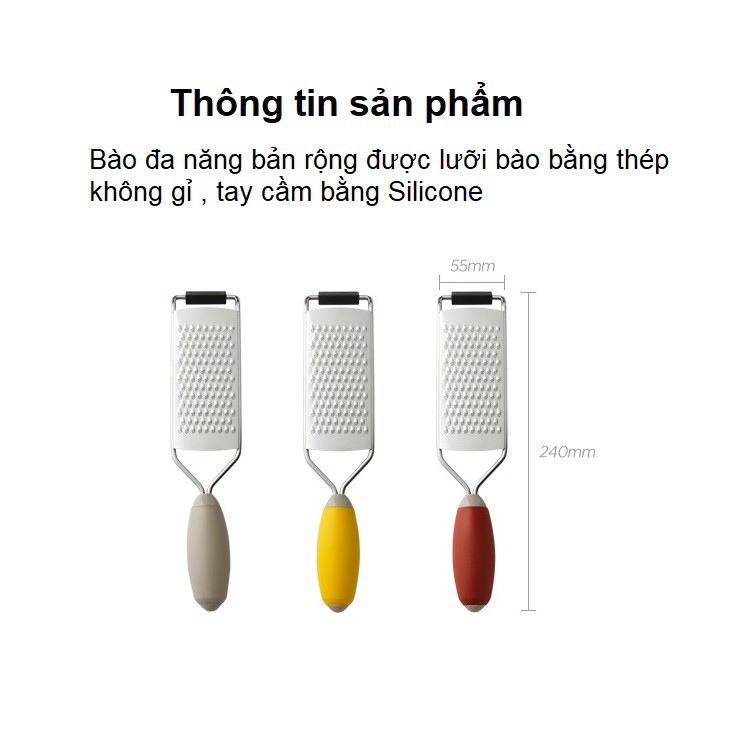 Dụng cụ bào, mài, đánh vẩy cá đa năng Lock&amp;Lock lưỡi bào thép không gỉ tay cầm silicone LOL127