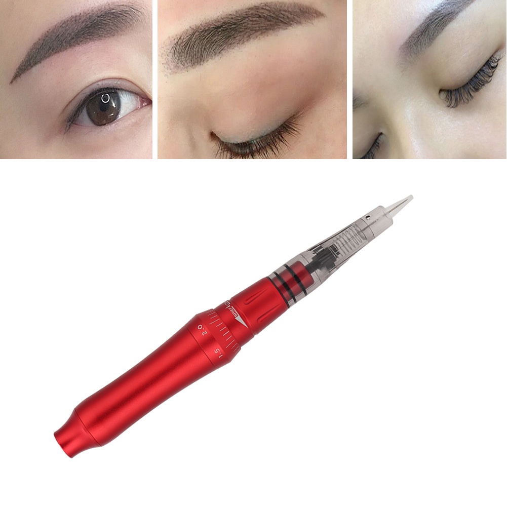 Bút Xăm Lông Mày Bán Vĩnh Viễn Kèm 10 Kim Xăm Microblading Vĩnh Viễn