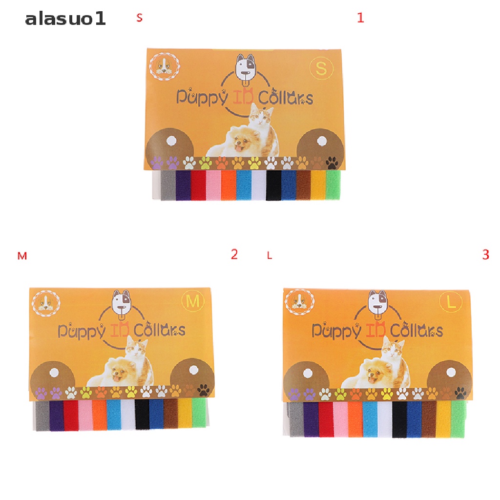 12 vòng cổ nhiều màu để nhận dạng thú cưng sơ sinh