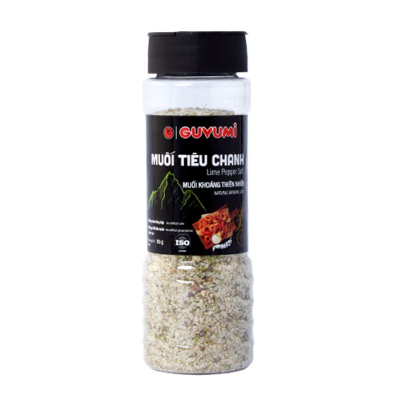 Combo 2 chai muối tiêu chanh và muối sả ớt GUYUMI 110gr/ chai