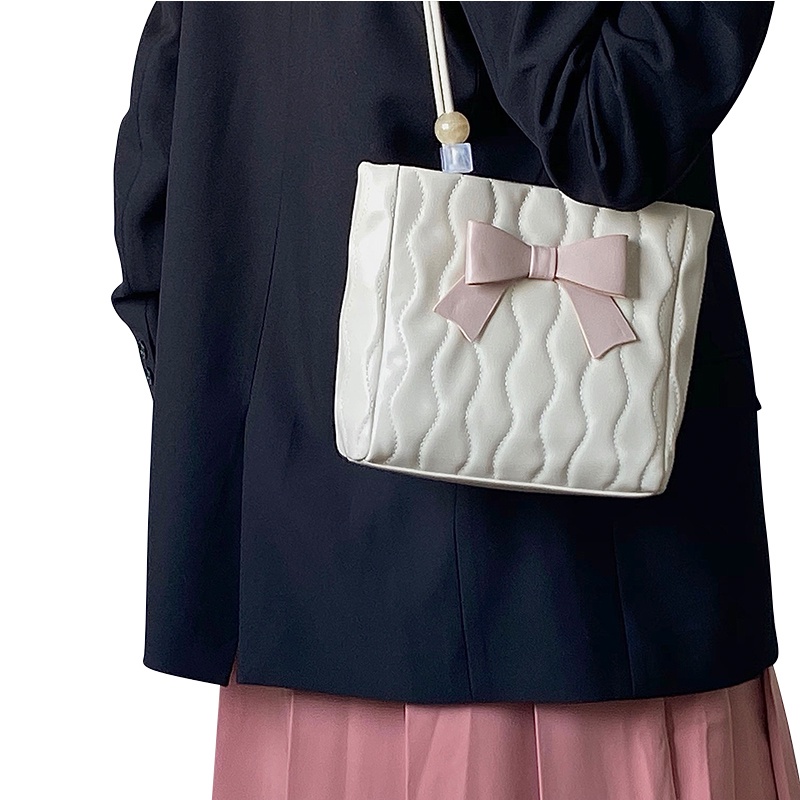 Túi tote Đeo Vai / Xách Tay Đính Nơ Dễ Phối Đồ Thời Trang Cho Nữ