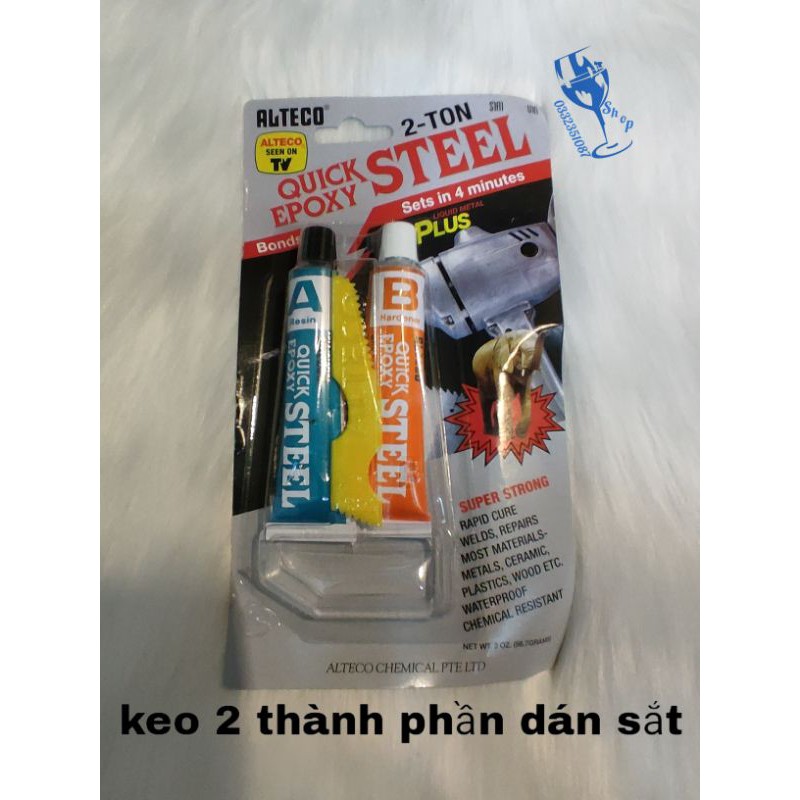 keo 2 thành phần AB - keo Quick Epoxy Steel