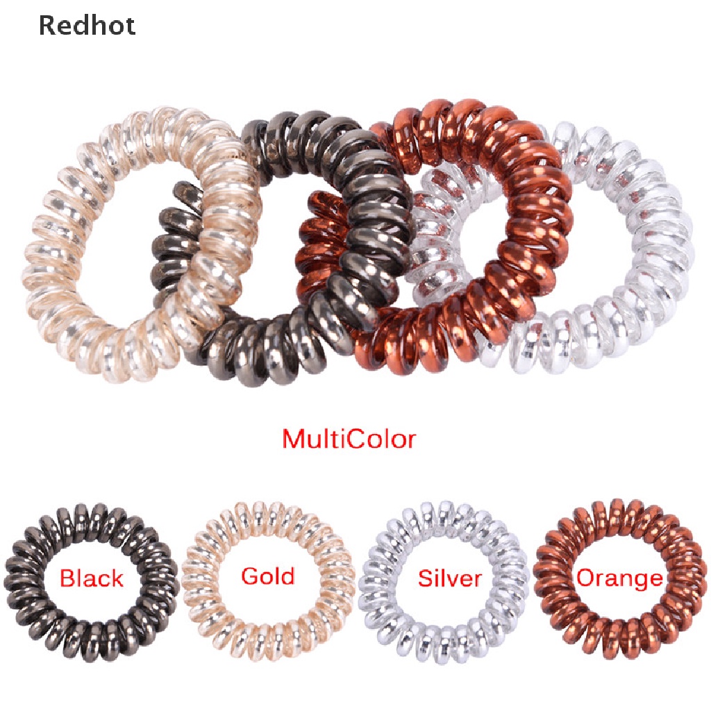 1 / 5 Dây Buộc Tóc Lò Xo Xoắn Cao Su Co Giãn Hot!