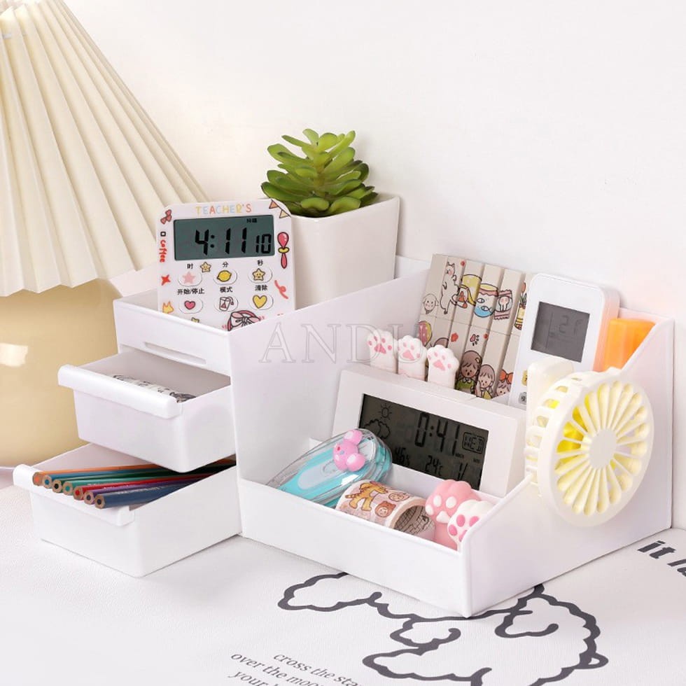 Kệ Mỹ Phẩm 3 Tầng 2 Ngăn Kéo, Đựng Đồ Trang Điểm Tiện Dụng ,Tủ Mỹ Phẩm, Trang Sức