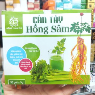 Bột Cần Tây Hồng Sâm Giảm Cân Than Lọc Cơ Thể Hộp 30 gói x 5g Đông y Lan Chi_Chính Hãng