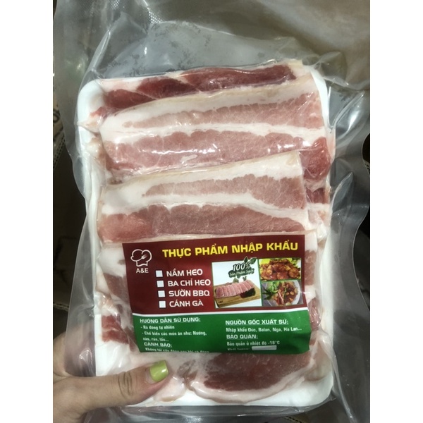 Ba chỉ lợn thái nướng 500g
