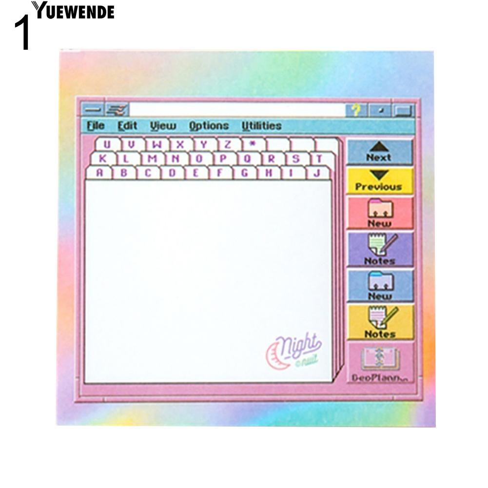 Xấp giấy ghi chú in hình máy tính cá nhân dễ thương ngộ nghĩnh