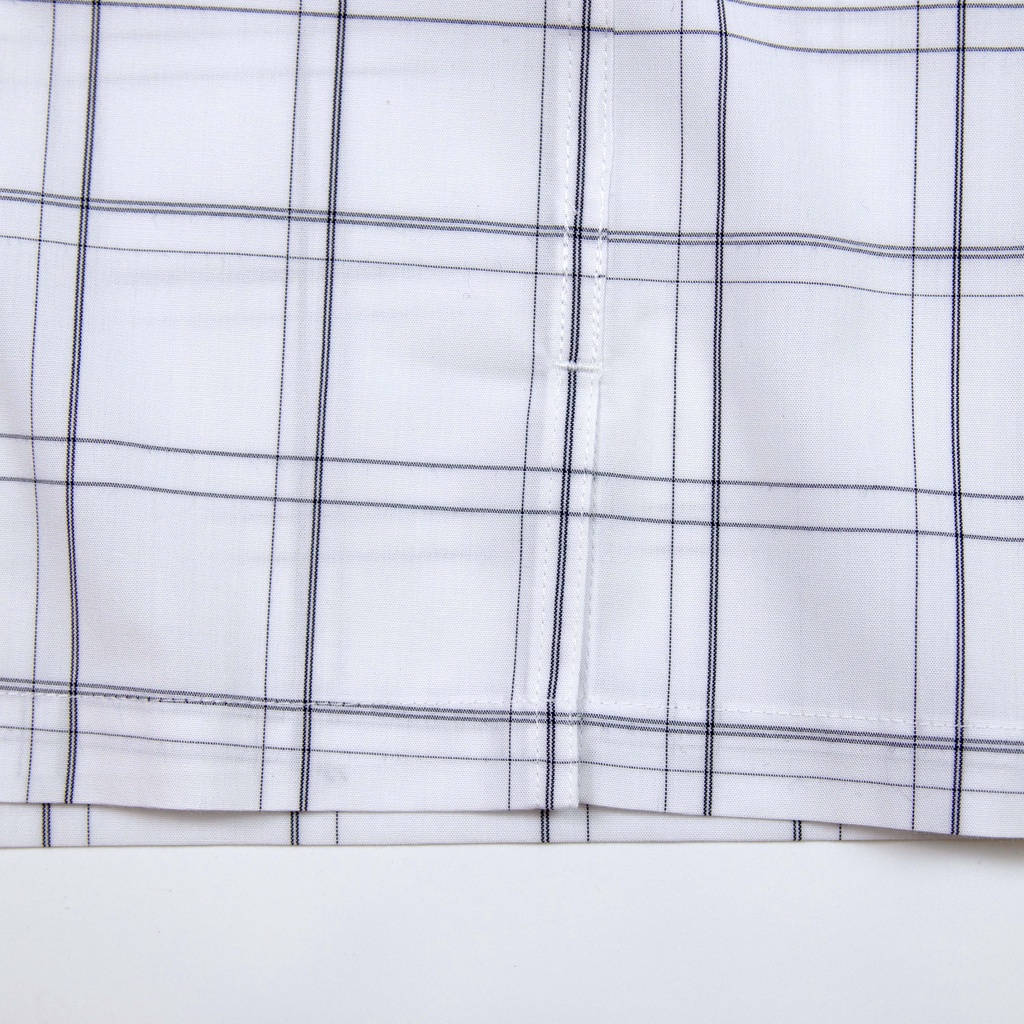 Áo Sơ Mi Nam Dài Tay Sọc Caro Bamboo Vĩnh Tiến Form Regular Vạt Ngang 475 - G663