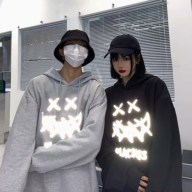 Áo hoodie dáng rộng in họa tiết hoạt họa phong cách Hàn Quốc thời trang dành cho nam và nữ cỡ M-5XL