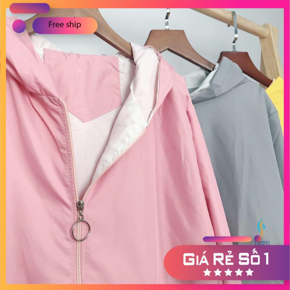 [ÁO KHOÁC NỮ,NAM] Áo Khoác Dù Nữ 2 Lớp 3 Bông Hoa Free Size 70kg AK18 | BigBuy360 - bigbuy360.vn