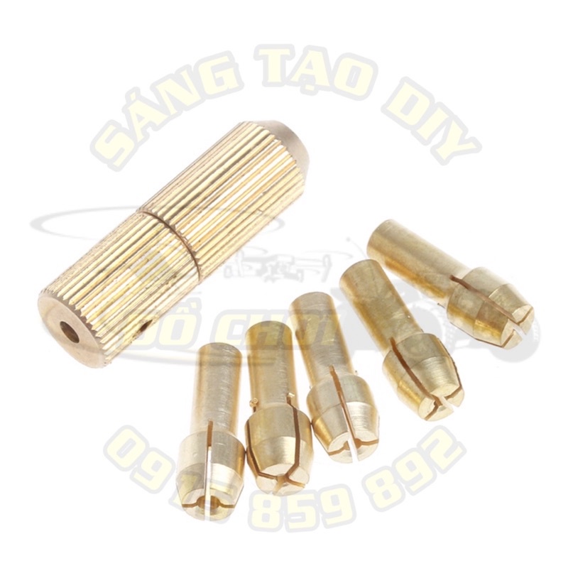 Đầu kẹp mũi khoan mini từ 0.5mm đến 3mm. Dùng cho động cơ 180 380 550 775