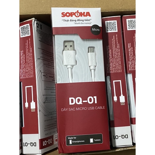 Bộ đôi Ổ cắm điện tích hợp cổng USB Q2U và cáp sạc Iphone chân Lighting DQ-02, cáp sạc micro usb