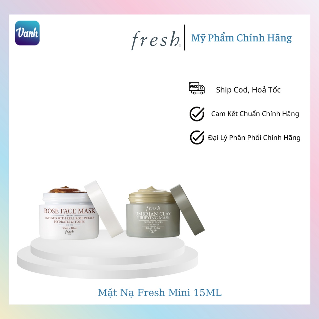 Mặt nạ ĐẤT SÉT, HOA HỒNG Fresh 15ml
