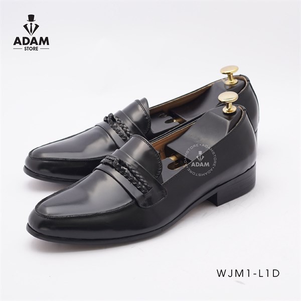 GIÀY DA NAM ADAM STORE ĐEN THỪNG WJM1L1D