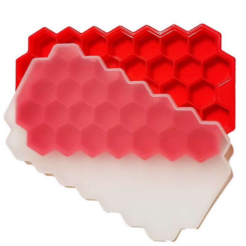 Khuôn Silicone Làm Đá Viên Hình Tổ Ong Linh Hoạt Tiện Dụng