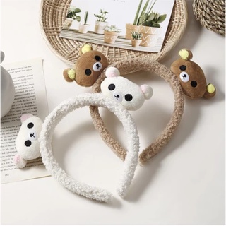 Băng đô rửa mặt/trang điểm thiết kế hình gấu hoạt hình dễ thương tiện lợi