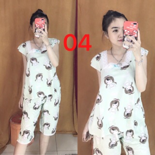 Đồ bộ lanh cổ vuông phối ren