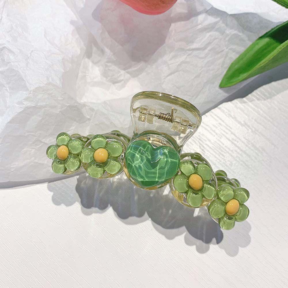 JARRED Kẹp Tóc Hình Trái Tim Màu Trong Suốt Bằng Acrylic Thời Trang Xuân Hè Xinh Xắn Cho Nữ