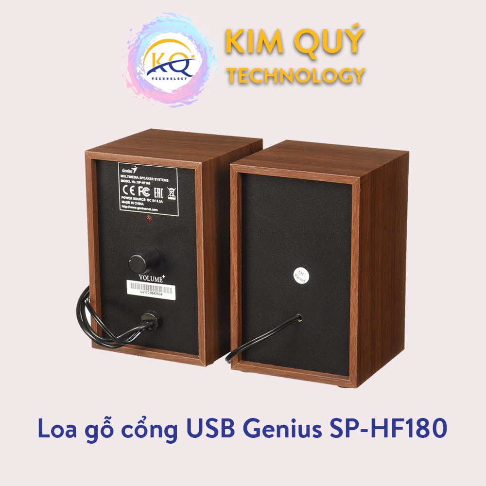 Loa máy tính 2.0 Genius SP-HF180 nhỏ gọn - BH12TH - Hàng Chính Hãng