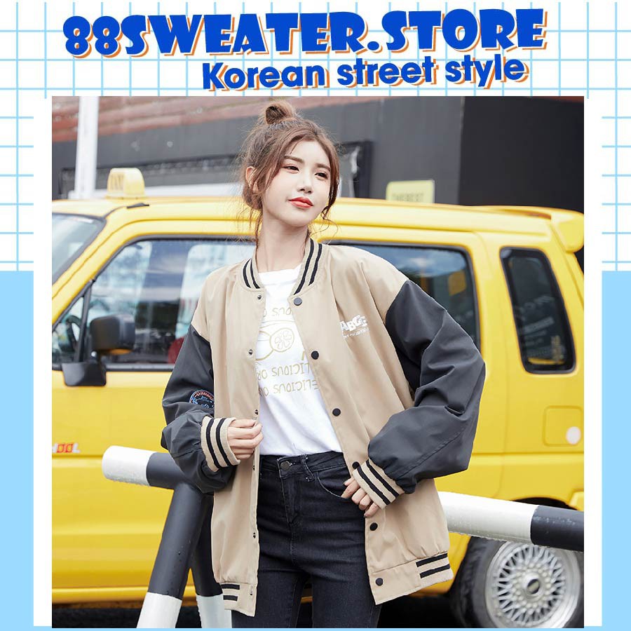 ÁO kHOÁC DÙ BOMBER BADGE - FREESIZE 88SWEATER | BigBuy360 - bigbuy360.vn