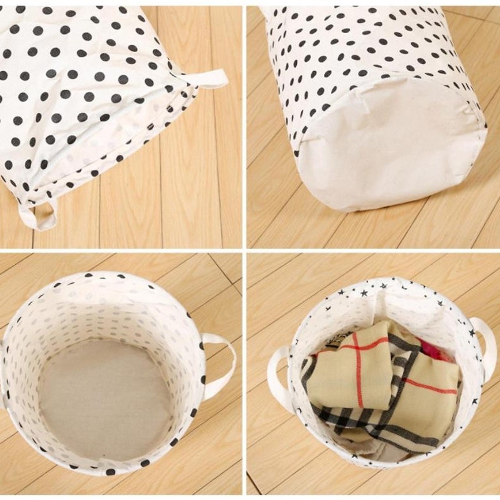 Giỏ Vải Đựng Đồ, Sọt Vải Gấp Gọn Đựng Quần Áo Đồ Chơi Phong Cách Bắc Âu Kimi Decor - NEW