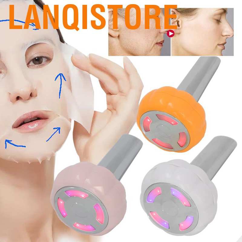 Lanqistore 2 Color Light Facial Massager Anti Aging Wrinkle Instrument Beauty Skin Rejuvenation Device For Face Care Massage