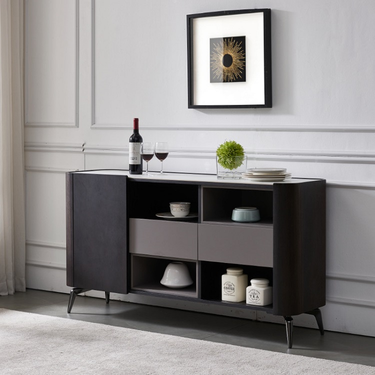 Chân ghế SOFA mỏ vịt đen bóng cao 150mm