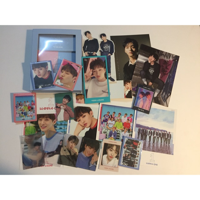 Combo tranh ảnh Card Album Wanna One Yoon Jisung toàn bộ là official