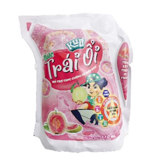 Sữa Kun Hương Cam/ Dâu/ Socola/ Nho/ Ổi Túi 110ml