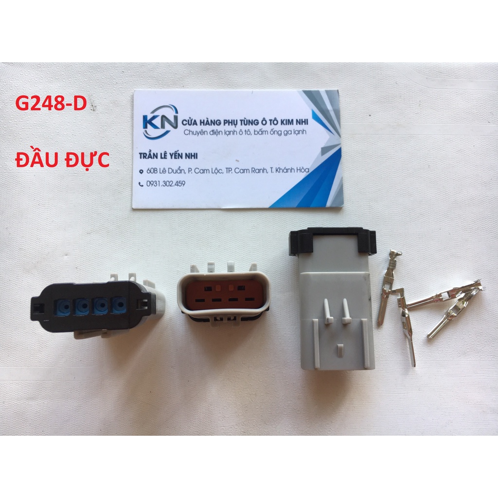G248-Giắc cắm kết nối cảm biến Ford 4P 4 lỗ 2.8mm màu kem