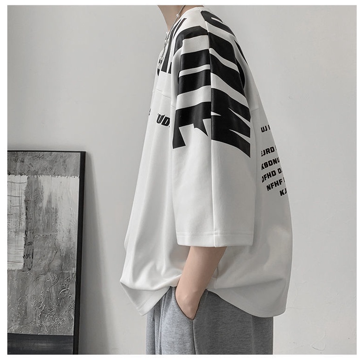 Áo Thun Nam Ngắn Tay Cổ Tròn Thời Trang Hàn