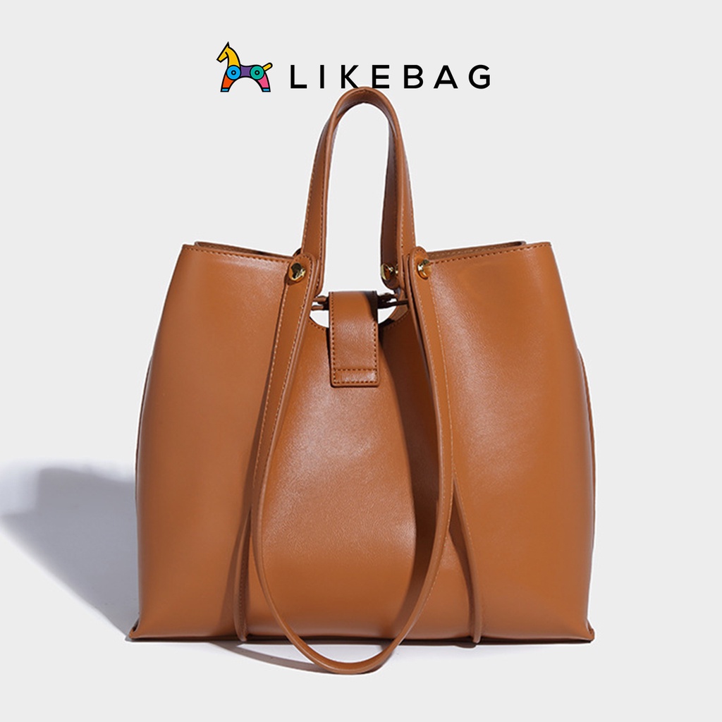 Túi xách nữ đeo vai thời trang LIKEBAG form to 1 ngăn thắt nơ thanh lịch 212ST7584 - LIBAGI
