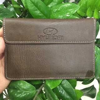 VÍ Đựng Đăng Kí, Đăng Kiểm Dập Logo Hyundai,Toyota,Honda,Ford,Mazda,Mitsubishi,BMW...