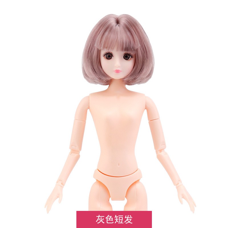 Búp Bê 3D Tóc Dài 1 / 6 BJD 12 Inch Mắt Dài 30cm Trang Điểm Cho Bé Gái