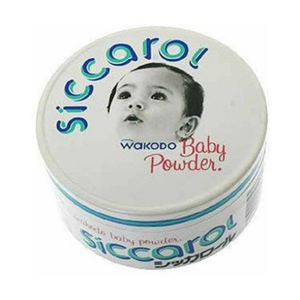 Phấn rôm Siccarol Wakodo Baby Powder 140g - Hàng nội địa Nhật