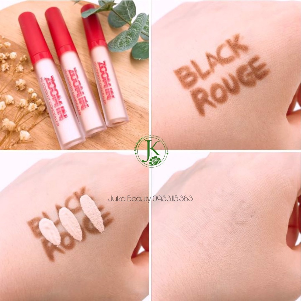 KEM CHE KHUYẾT ĐIỂM CHE PHỦ HOÀN HẢO TỰ NHIÊN BLACK ROUGE ZOOM IN HD COVER FIT CONCEALER 3G CHÍNH HÃNG - 9873