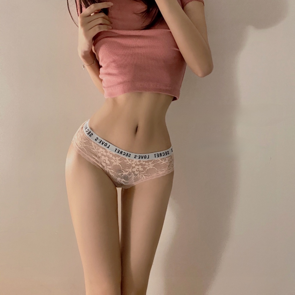 Quần lót nữ EMBRA Vic Love Secret họa tiết ren hoa kèm cạp trun cao cấp EBQL20