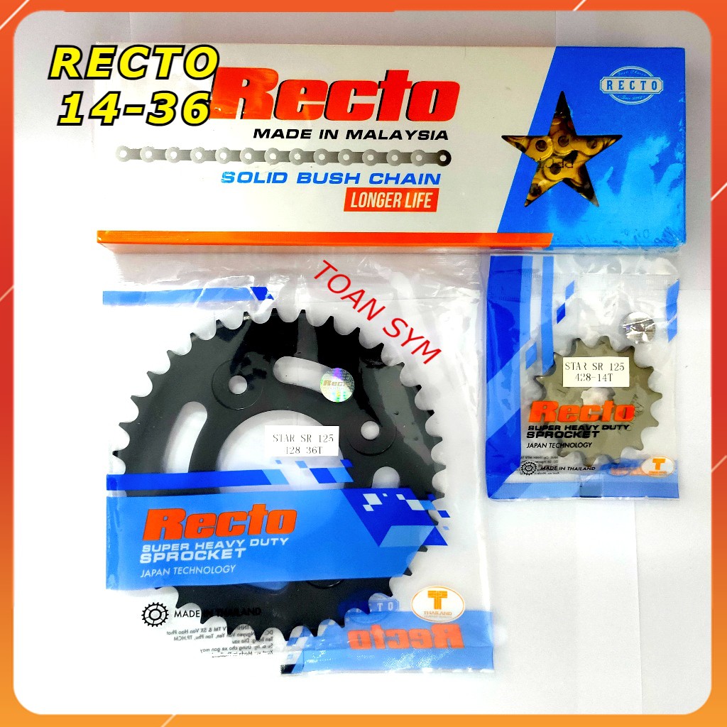 Nhông sên dĩa recto Star Sr/X 125 hàng chuẩn Thái Lan