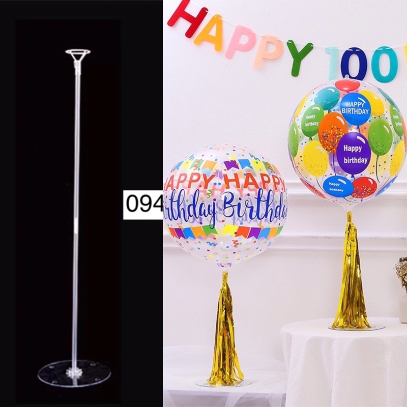 Trụ cắm bong bóng nhựa mika 1 nhánh 70cm