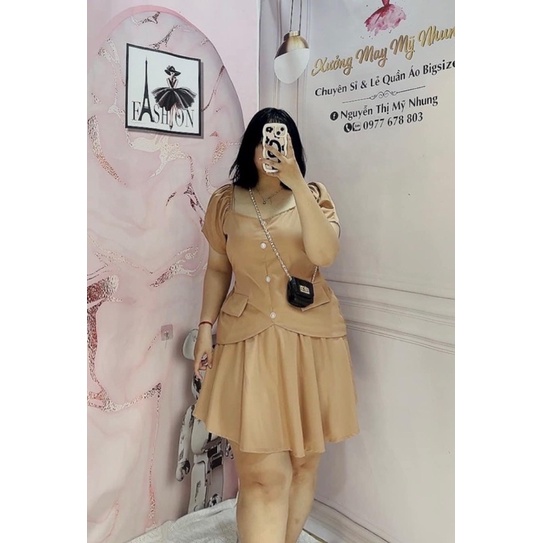 Sét chân váy xoè Bigsize 67kg đến 95kg(sét cotton lạnh)